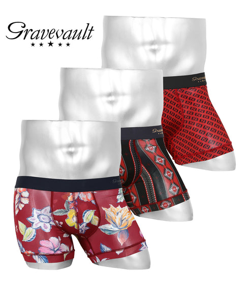 グレイブボールト Gravevault パンツの日企画 3枚セット メンズ ショート ボクサーパンツ
