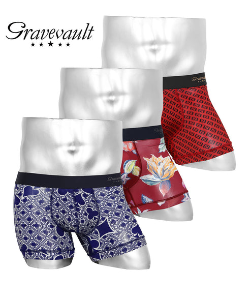 グレイブボールト Gravevault パンツの日企画 3枚セット メンズ ショート ボクサーパンツ