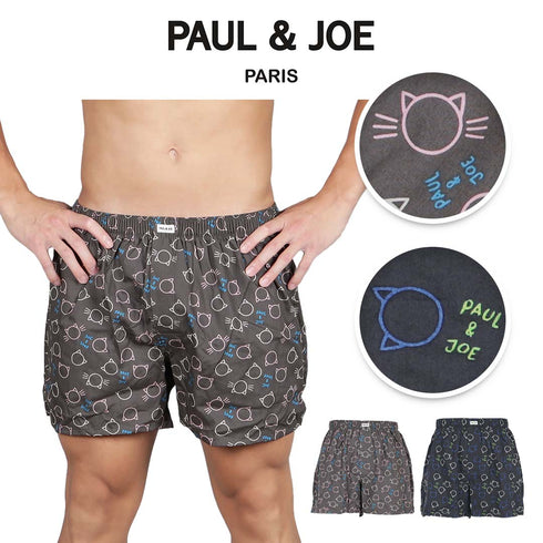 ポールアンドジョー PAUL&JOE ブロートサークル猫&ロゴプリント メンズ トランクス 【メール便】