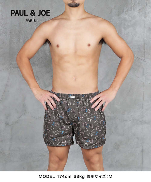 ポールアンドジョー PAUL&JOE ブロートサークル猫&ロゴプリント メンズ トランクス 【メール便】
