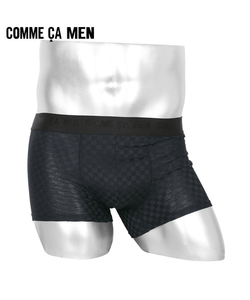 コムサメン COMME CA MEN 市松柄ジャガード メンズ ボクサーパンツ 【メール便】