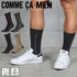 コムサメン COMME CA MEN センターライン メンズ クルーソックス 【メール便】