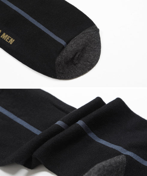 コムサメン COMME CA MEN センターライン メンズ クルーソックス 【メール便】