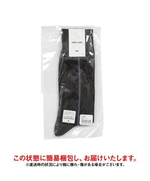 コムサメン COMME CA MEN センターライン メンズ クルーソックス 【メール便】