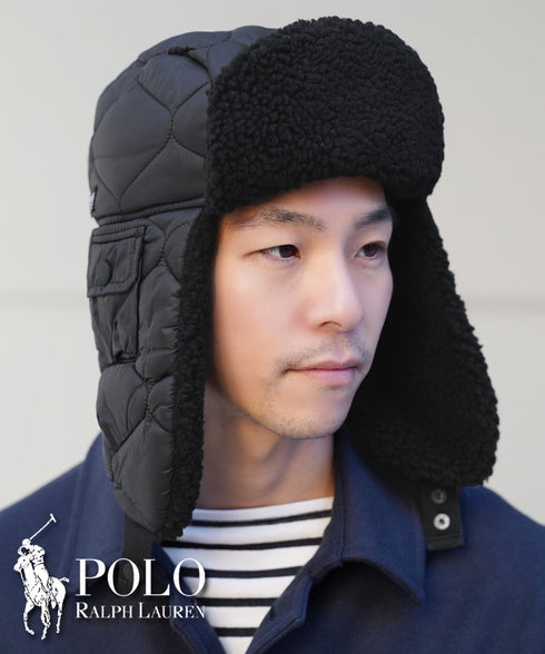 ポロ ラルフローレン POLO RALPH LAUREN SHERPA LINED PUFFER ボアフライトハット|おしゃれ 人気 クリスマス プレゼント 彼氏