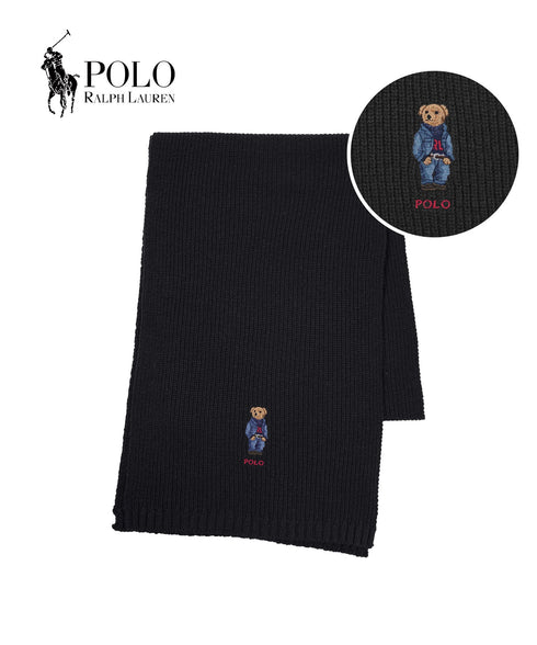 ポロ ラルフローレン POLO RALPH LAUREN solid denim bear scarf マフラー|おしゃれ 人気 クリスマス プレゼント 彼氏