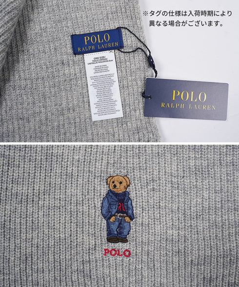 ポロ ラルフローレン POLO RALPH LAUREN solid denim bear scarf マフラー|おしゃれ 人気 クリスマス プレゼント 彼氏