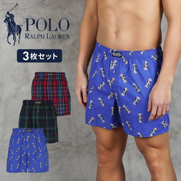 ポロ ラルフローレン POLO RALPH LAUREN 【3枚セット】Holiday Woven Gift Sets Boxer Brief メンズ トランクス|下着 おしゃれ 人気 プレゼント 彼氏