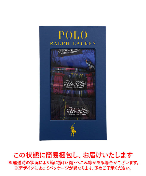 ポロ ラルフローレン POLO RALPH LAUREN 【3枚セット】Holiday Woven Gift Sets Boxer Brief メンズ トランクス 下着 おしゃれ 人気 プレゼント 彼氏