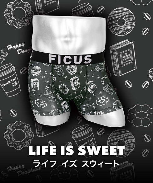フィークス FICUS Life is Sweet メンズ ボクサーパンツ 【メール便】 プレゼント クリスマス ギフト 彼氏 夫 旦那