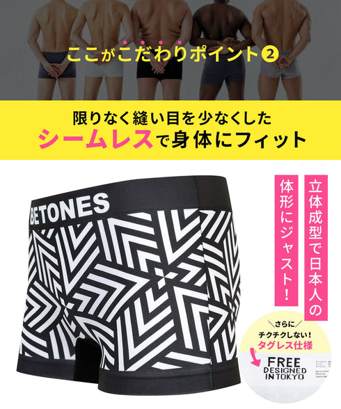 ビトーンズ BETONES ROCK&ROLL2 メンズ ボクサーパンツ 【メール便】