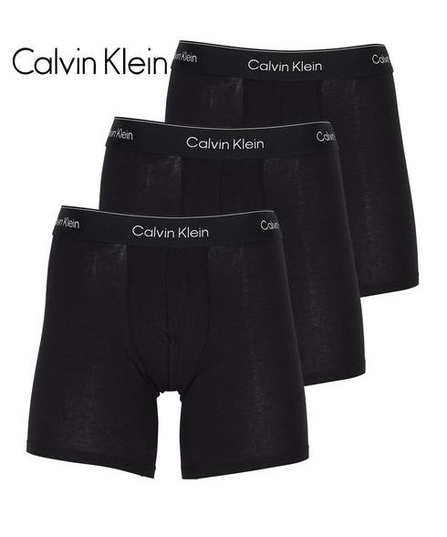 カルバンクライン Calvin Klein 【3枚セット】ICON COTTON STRETCH メンズ ロング ボクサーパンツ