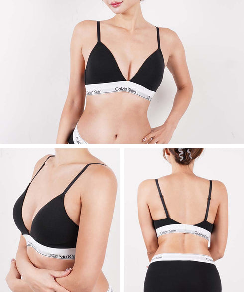 カルバンクライン Calvin Klein ICON COTTON MODAL LIGHTLY LINED TRIANGLE レディース ブラ 【メール便】