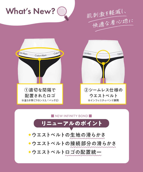 カルバンクライン Calvin Klein ICON COTTON MODAL THONG レディース Tバック 【メール便】