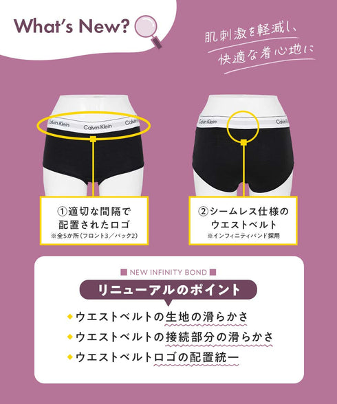 カルバンクライン Calvin Klein ICON COTTON MODAL BOYSHORT レディース ボクサーパンツ 【メール便】