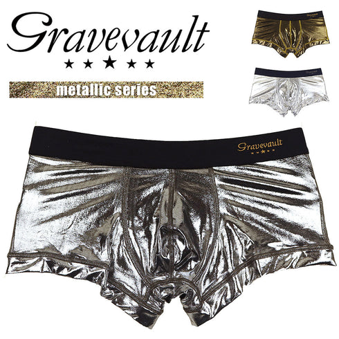 グレイブボールト Gravevault metallic メンズ ローライズ ボクサーパンツ 【メール便】|下着 おしゃれ 人気 高級 プレゼント 彼氏 キムタク