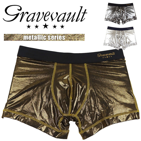 グレイブボールト Gravevault metallic メンズ ショート ボクサーパンツ 【メール便】|下着 おしゃれ 人気 高級 プレゼント 彼氏 キムタク