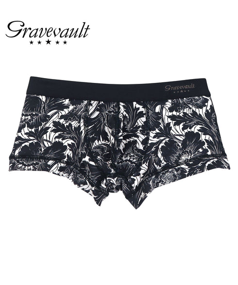 グレイブボールト Gravevault FLOWER メンズ ローライズ ボクサーパンツ 【メール便】|下着 おしゃれ 人気 高級 プレゼント 彼氏 キムタク