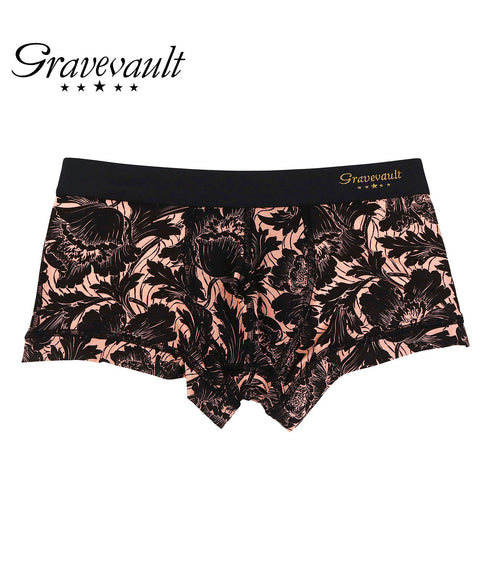 グレイブボールト Gravevault FLOWER メンズ ローライズ ボクサーパンツ 【メール便】|下着 おしゃれ 人気 高級 プレゼント 彼氏 キムタク