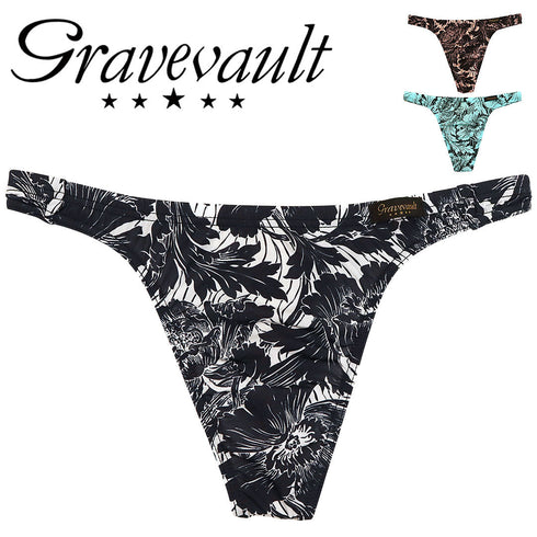 グレイブボールト Gravevault FLOWER メンズ Tバック 【メール便】|下着 おしゃれ 人気 高級 プレゼント 彼氏 キムタク