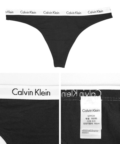 カルバンクライン Calvin Klein 【3枚セット】Carousel THONG 3PK レディース Tバック 【メール便】
