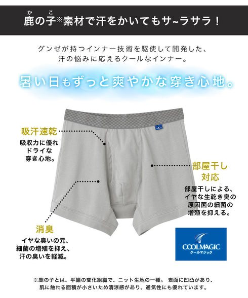 グンゼ GUNZE COOLMAGIC メンズ ボクサーブリーフ 【メール便】