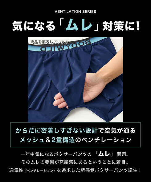 グンゼ GUNZE BODY WILD CUT OFF Ventilation メンズ ボクサーパンツ 【メール便】