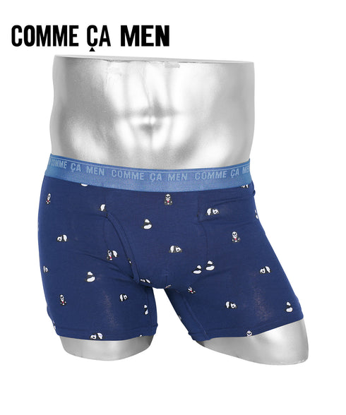 コムサメン COMME CA MEN ベア天パンダ危惧種柄プリント メンズ ボクサーパンツ 【メール便】