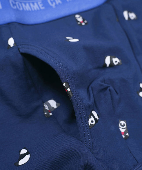 コムサメン COMME CA MEN ベア天パンダ危惧種柄プリント メンズ ボクサーパンツ 【メール便】