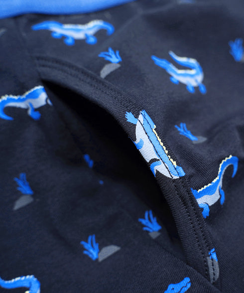 コムサメン COMME CA MEN ベア天ワニ危惧種柄プリント メンズ ボクサーパンツ 【メール便】