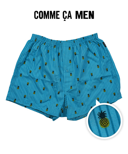 コムサメン COMME CA MEN ブロードパイナップル柄プリント メンズ トランクス 【メール便】