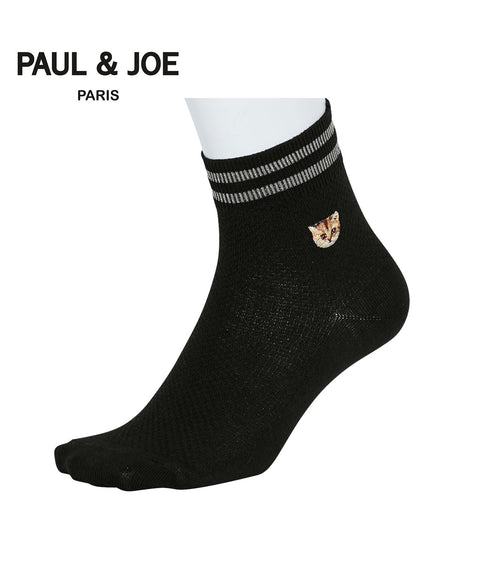 ポールアンドジョー PAUL&JOE ヌネット刺繍 メンズ アンクルソックス 靴下 【メール便】猫 かわいい プレゼント ギフト 彼氏 夫 旦那