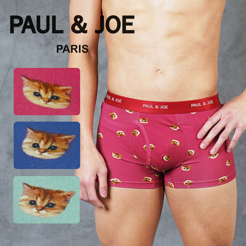 ポールアンドジョー PAUL&JOE ヌネット総柄プリント メンズ ボクサーパンツ 【メール便】猫 かわいい プレゼント ギフト 彼氏 夫 旦那