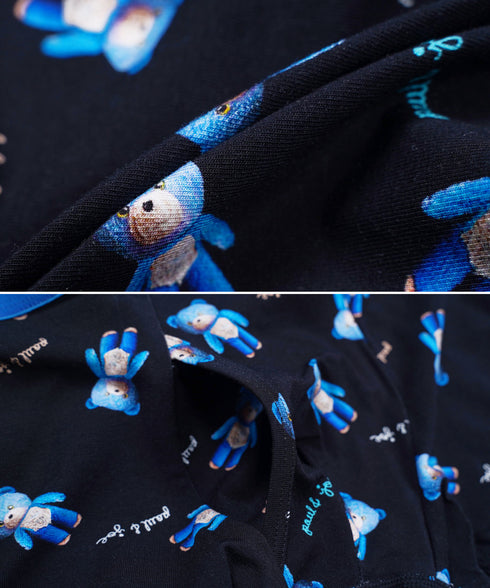 ポールアンドジョー PAUL&JOE 綿レーヨンブルーベア柄プリント メンズ ボクサーパンツ 【メール便】猫 かわいい プレゼント ギフト 彼氏 夫 旦那