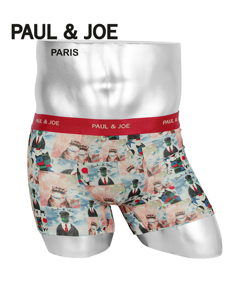 ポールアンドジョー PAUL&JOE ポリエステルアート柄昇華プリント メンズ ボクサーパンツ 【メール便】猫 かわいい プレゼント ギフト 彼氏 夫 旦那