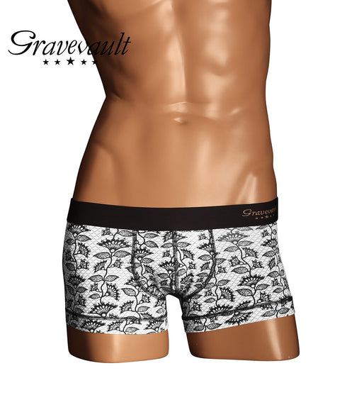 グレイブボールト Gravevault BARBED FLOWER メンズ ローライズ ボクサーパンツ 【メール便】