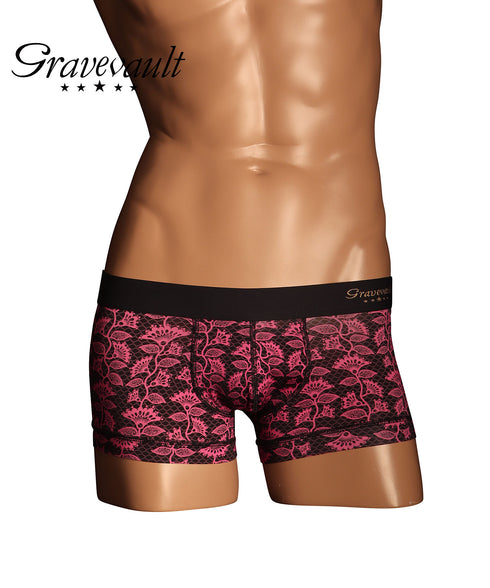 グレイブボールト Gravevault BARBED FLOWER メンズ ローライズ ボクサーパンツ 【メール便】