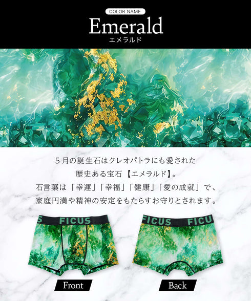 フィークス FICUS 誕生石シリーズ メンズ ボクサーパンツ 【メール便】