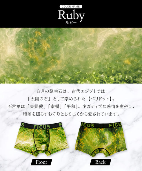 フィークス FICUS 誕生石シリーズ メンズ ボクサーパンツ 【メール便】