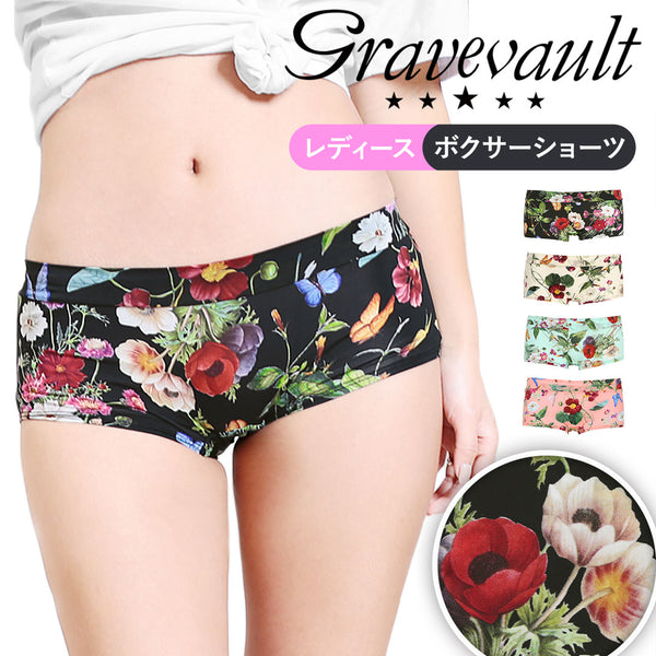 グレイブボールト Gravevault FLORA レディース ボクサーショーツ 【メール便】