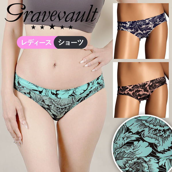 グレイブボールト Gravevault FLOWER レディース ショーツ 【メール便】