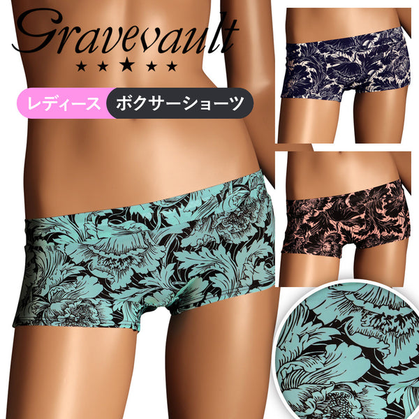 グレイブボールト Gravevault FLOWER レディース ボクサーショーツ 【メール便】