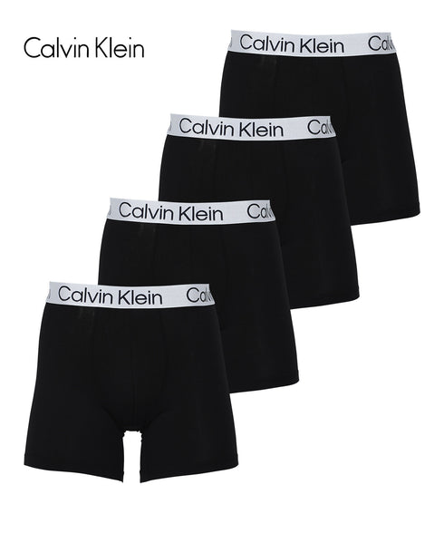 カルバンクライン Calvin Klein 【4枚セット】Chromatic BOXER BRIEF メンズ ロングボクサーパンツ 綿 下着 おしゃれ 人気 プレゼント 彼氏 父の日