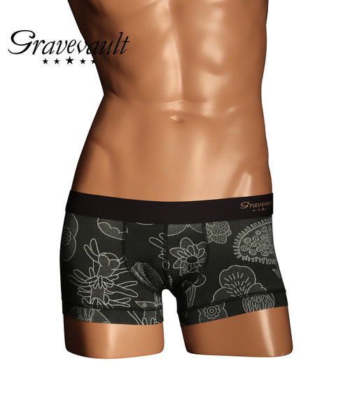 グレイブボールト Gravevault EMBRO FLOWER メンズ ローライズ ボクサーパンツ 【メール便】