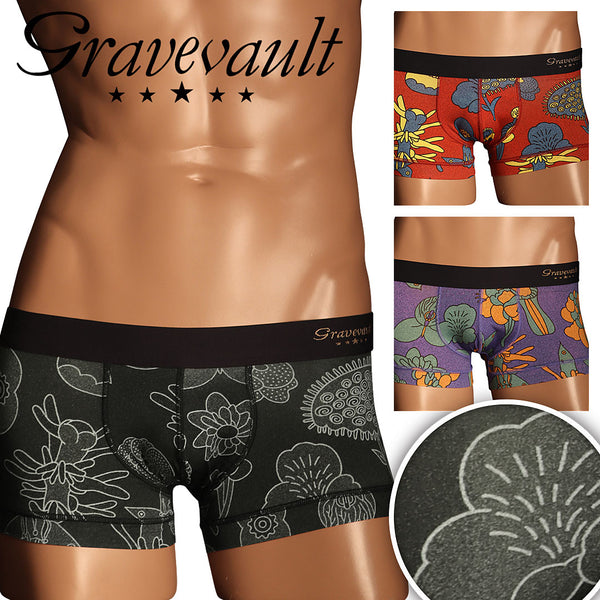 グレイブボールト Gravevault EMBRO FLOWER メンズ ローライズ ボクサーパンツ 【メール便】
