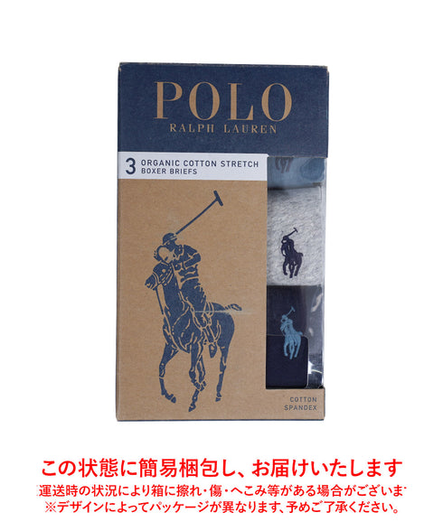 ポロ ラルフローレン POLO RALPH LAUREN 【3枚セット】Organic Cotton Boxer Brief メンズ ロングボクサーパンツ