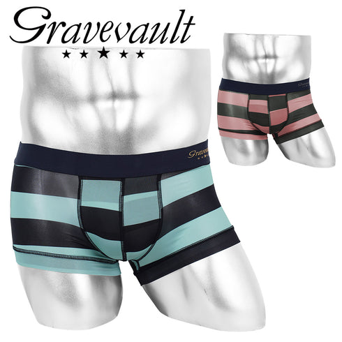 グレイブボールト Gravevault Border line メンズ ローライズ ボクサーパンツ 【メール便】