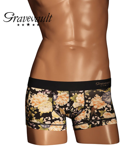 グレイブボールト Gravevault PEONY FLOWER メンズ ローライズ ボクサーパンツ 【メール便】