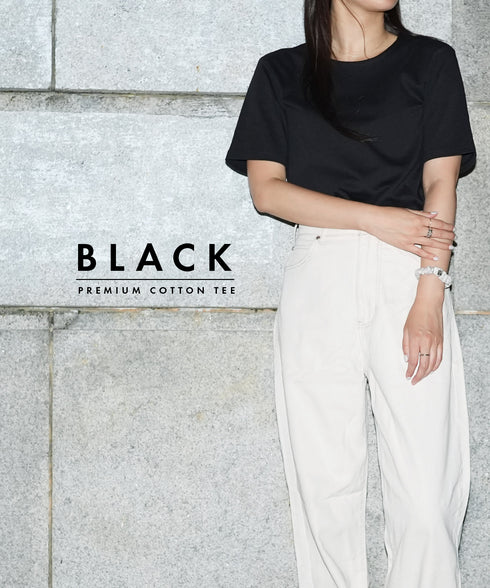 レディース 無地 半袖 Tシャツ プレミアムコットン 【メール便】
