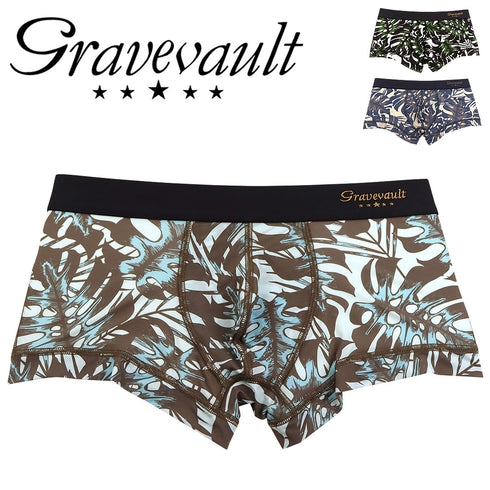 グレイブボールト Gravevault monstera leaf メンズ ローライズ ボクサーパンツ 【メール便】
